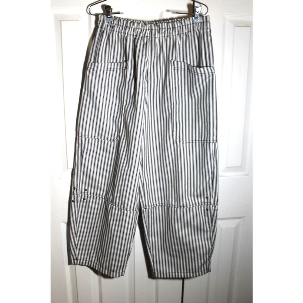 J. O. A. Dockside Stripe Wide Leg Pants sz M - Picture 2 of 4